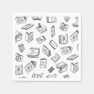 Serviette En Papier Motif de livre