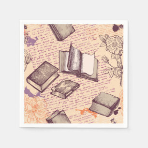 Serviette En Papier Motif de livre