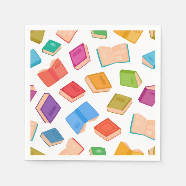 Serviette En Papier Motif de livre (Devant)