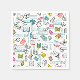 Serviette En Papier Motif de livre