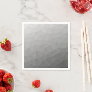 Serviette En Papier Motif de maillage géométrique gris