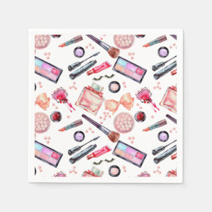 Serviette En Papier Motif de maquillage aquarelle