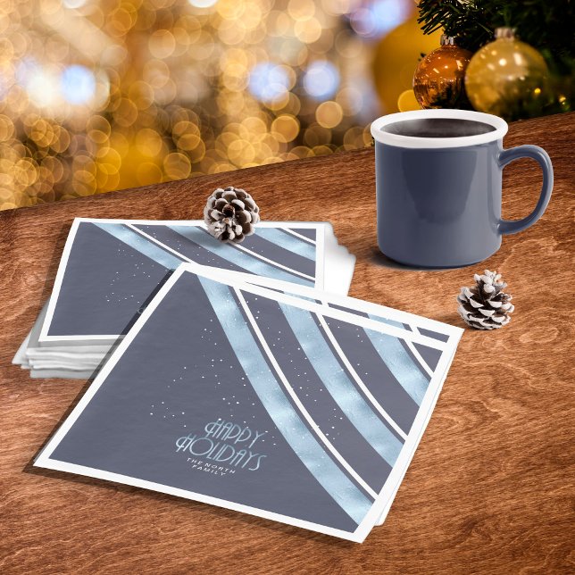 Serviette En Papier Motif de Noël bleu/blanc ID862 (Créateur téléchargé)