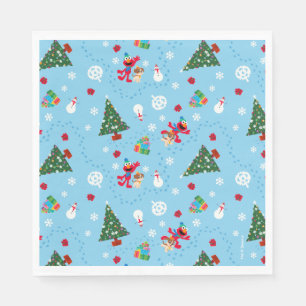 Serviette En Papier Motif de Noël bleu Elmo & Tango