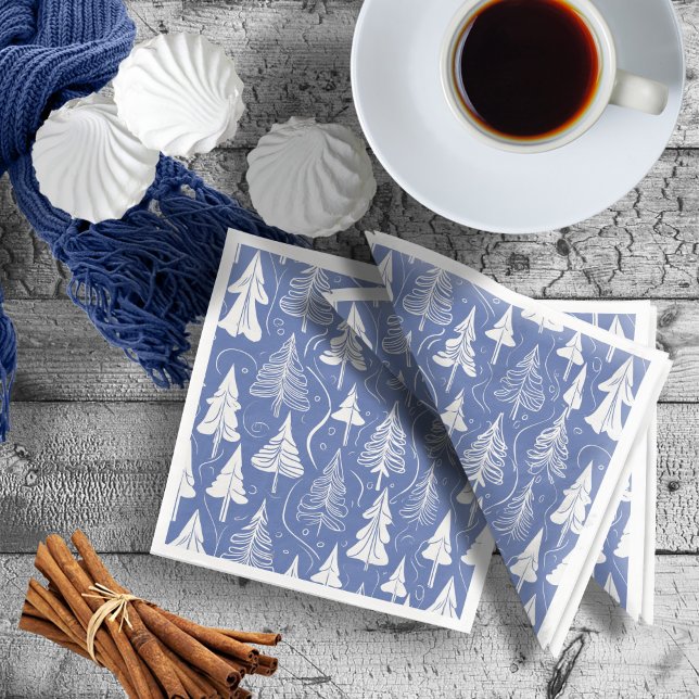 Serviette En Papier Motif de Noël bleu n° 6 ID1009 (Créateur téléchargé)