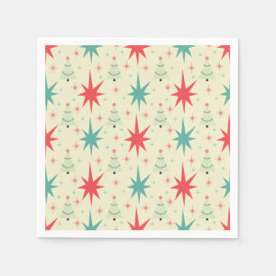 Serviette En Papier Motif de Noël moderne du milieu du siècle