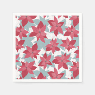 Serviette En Papier Motif de Noël moderne Poinsettia