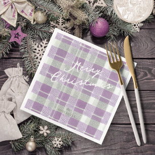 Serviette En Papier Motif de Noël vert violet #7 ID1009