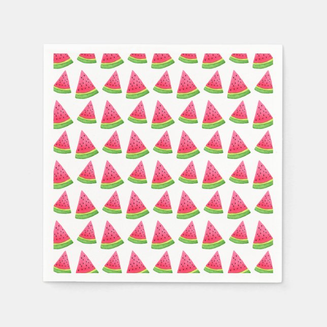 Serviette En Papier Motif de pastèque (Devant)