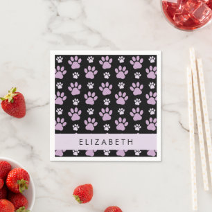 Serviette En Papier Motif De Pâtes, Pailles Lilac, Pâtes De Chien, Vot