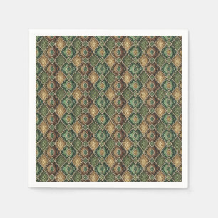 Serviette En Papier Motif de peau de serpent géométrique orné exotique