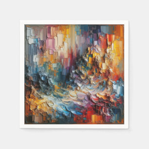 Serviette En Papier Motif de peinture texturé épais