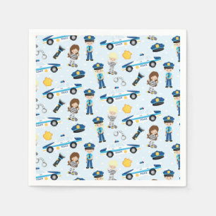 Serviette En Papier Motif de police