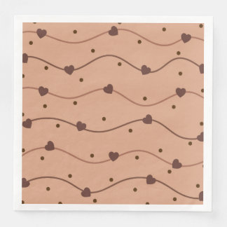 Serviette En Papier Motif de puces au chocolat au coeur du lait