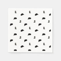 Motif de rodéo de Cowboy moderne noir et blanc