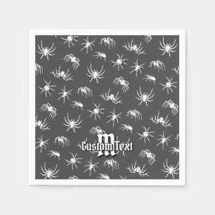 Serviette En Papier Motif de silhouettes d'araignée