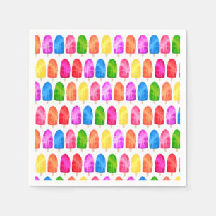 Serviette En Papier Motif de sucette glacée colorée