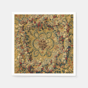 Serviette En Papier Motif de tapis floral vintage coloré