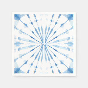 Serviette En Papier Motif de teinture de teinture de sunburi bleu japo