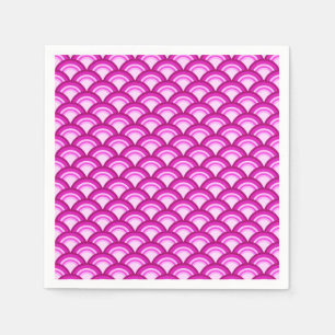 Serviette En Papier Motif de vague Art Déco - nuances d'orchidée