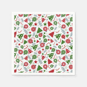 Serviette En Papier Motif des éléments de Noël