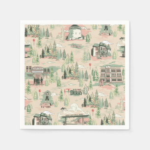 Serviette En Papier Motif des emplacements de derry