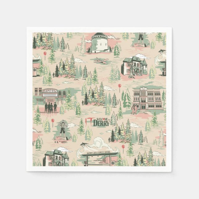 Serviette En Papier Motif des emplacements de derry (Devant)