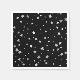 Serviette En Papier Motif des étoiles d'argent mignonnes   Toute coule