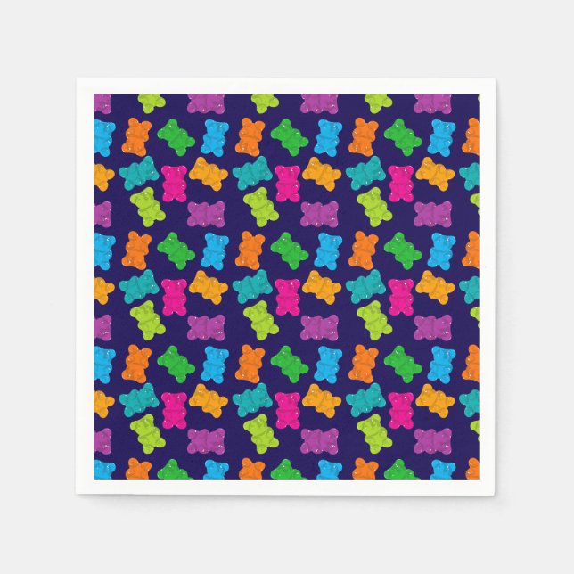 Serviette En Papier Motif des ours de gomme (Devant)