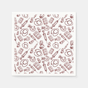 Serviette En Papier Motif des professions médicales