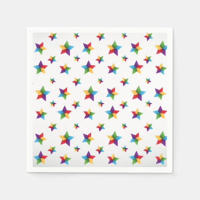 Serviette En Papier Motif d'étoiles (Devant)