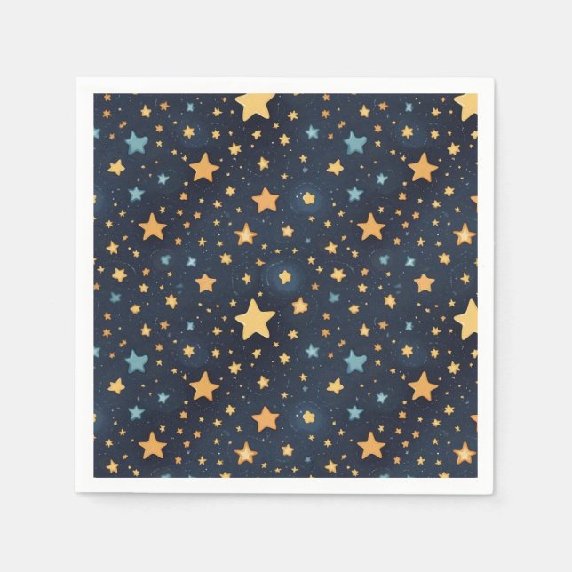 Serviette En Papier Motif d'étoiles (Devant)
