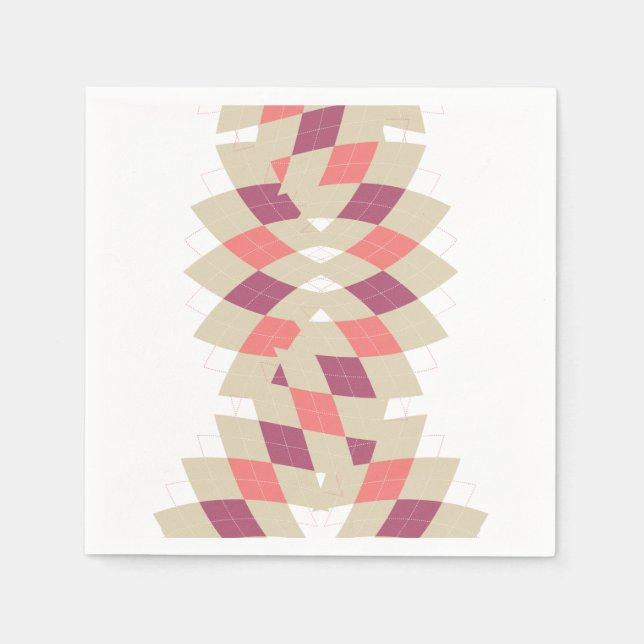 Serviette En Papier Motif Diamond Swirl (Devant)