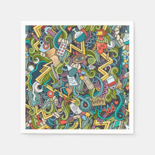 Serviette En Papier Motif d'icône Médicale d'art Abstrait