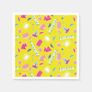 Serviette En Papier Motif d'icône Neon FRIENDS™