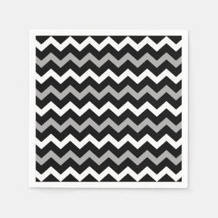 Serviette En Papier Motif d'impression noir blanc et gris