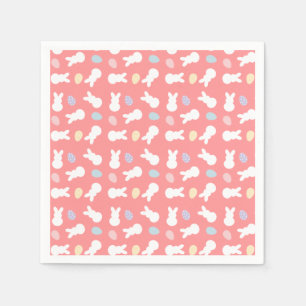 Serviette En Papier Motif d'oeufs décoré de lapin de Pâques