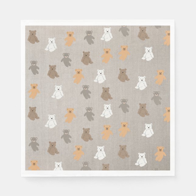 Serviette En Papier Motif d'ours mou (Devant)