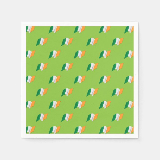 Serviette En Papier Motif du drapeau irlandais (Devant)