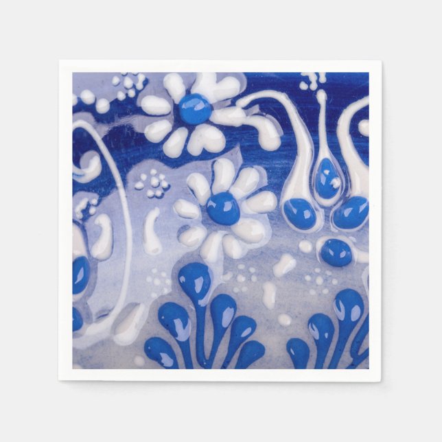Serviette En Papier Motif en céramique de pot verni près (Devant)