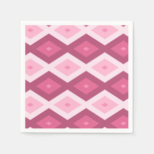 Serviette En Papier Motif en diamant rose