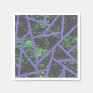 Serviette En Papier Motif en mosaïque violet et verte