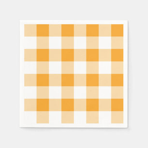 Serviette En Papier Motif En vichy jaune