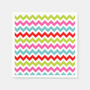 Serviette En Papier Motif festif à chevrons – Rayures rétro de fêtes
