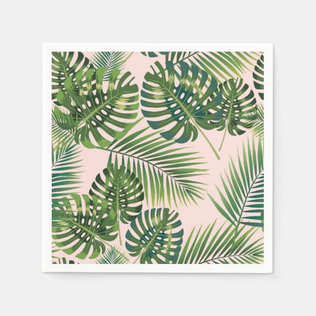 Serviette En Papier motif feuille (Devant)