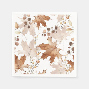 Serviette En Papier Motif Feuille de l'érable d'automne Thanksgiving