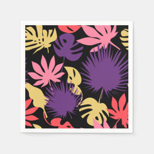 Serviette En Papier Motif feuille tropical sans couture