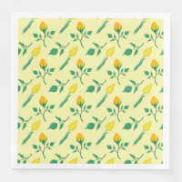 Motif floral avec rose jaune et fleurs de tulipe