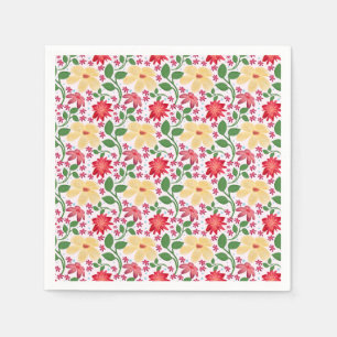 Serviette En Papier Motif floral coloré sans couture Fleur lumineuse