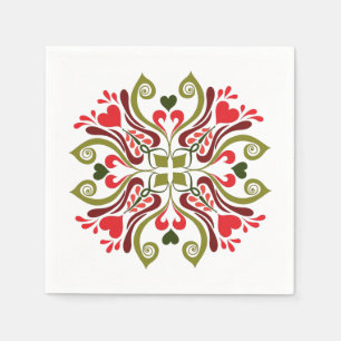 Serviette En Papier Motif floral de tulipe hongrois